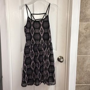 Strappy Black and Pink Babydoll Dress